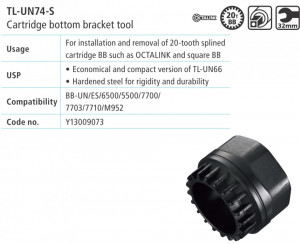 TL-UN74-S CHEIE SHIMANO PT. MONTAT/DEMONTAT CUVETE BUTUC PEDALIER #130 0907-3