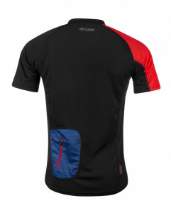 Tricou ciclism Force MTB X5, albastru/rosu, XS - Img 2