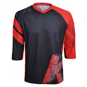 Tricou Ciclism FUNKIER Dolomiti Enduro - Negru/Rosu XL - Img 2