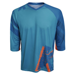 Tricou Ciclism FUNKIER Dolomiti Enduro - Verde/Portocaliu L - Img 2