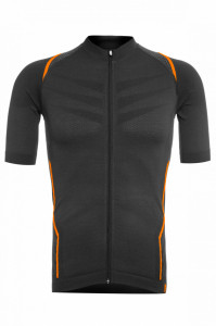 Tricou Ciclism FUNKIER Respirare Elite - Gri/Portocaliu XS/S - Img 3