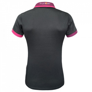 Tricou Ciclism Polo FUNKIER Bari W Active Women (S/S) - Black/Pink XXS - Img 3