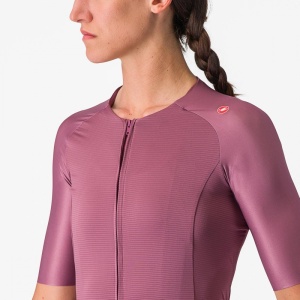 Tricou cu maneca scurta Castelli Aero PRO 7.0 W, de dama, Mov, M - Img 6