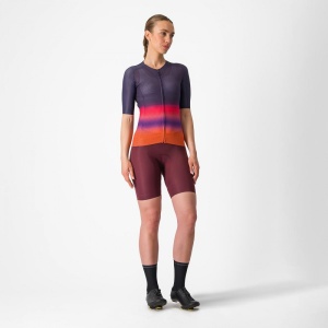 Tricou cu maneca scurta Castelli Climbers 4.0 W de dama Bleumarin/Magenta/Portocaliu S - Img 7