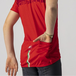 Tricou cu maneca scurta Castelli Neo Prologo, pentru copii, Rosu/Visiniu, 4A - Img 2