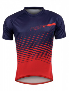 Tricou maneca scurta Force MTB Angle, albastru/rosu, 4XL - Img 2