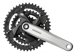 ANGRENAJ PEDALIER SHIMANO ACERA FC-M371-S 48X36X26T BRAT 170MM PT. 9 VIT. PE SPATE FARA CG COMPATIBIL CHAINCASE CU SURUBURI SHIMANO LOGO ARGINTIU AMBALAT IND.