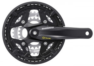 ANGRENAJ PEDALIER SHIMANO ALIVIO FC-M431-L 48X36X26T BRAT 170MM PT. 9 VIT. PE SPATE OCTALINK CU CG COMPATIBIL CHAINCASE CU SURUBURI LOGO SHIMANO NEGRU AMBALAT IND.
