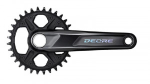 ANGRENAJ PEDALIER SHIMANO DEORE FC-M6100-1 FOAIE 32T BRAT 175MM PT. 12 VIT. PE SPATE FARA BB PT. CHAIN LINE 52MM AMBALAT IND.