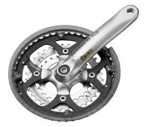 ANGRENAJ PEDALIER SHIMANO FC-M470 48X36X26 BRAT 175MM PT. 9 VIT. PE SPATE OCTALINK/HOLLOWTECH CU CG COMPATIBIL CHAINCASE BRAT/4-ARM/36T/26T ARGINTIU 48T NEGRU VRAC