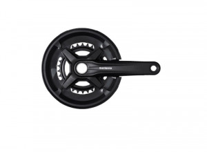 ANGRENAJ PEDALIER SHIMANO FC-MT210-2 46X30T BRAT 175MM PT. 9 VIT. PE SPATE CU CG FARA BB NEGRU AMBALAT IND.