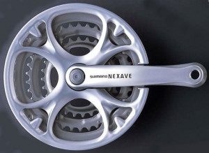 ANGRENAJ PEDALIER SHIMANO NEXAVE FC-T303 48X38X28T BRAT 170MM PT. 7/8 VIT. PE SPATE CU CG COMPATIBIL CHAINCASE VRAC
