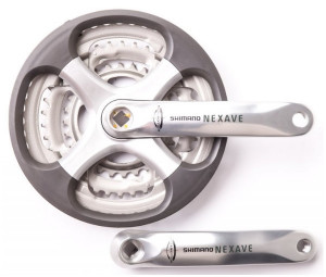 ANGRENAJ PEDALIER SHIMANO NEXAVE FC-T411 48X38X28T BRAT 175MM PT. 8 VIT. PE SPATE HOLLOW ARM CU CG VRAC
