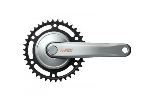 ANGRENAJ PEDALIER SHIMANO NEXUS FC-C6000 38T BRAT 170MM COMPATIBIL CHAINCASE INCL. SURUBURI FIXARE ARGINTIU AMBALAT IND.