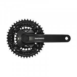 ANGRENAJ PEDALIER SHIMANO TOURNEY FC-TY301 42X34X24T BRAT 150MM PT. 6/7/8 VIT. PE SPATE FARA CG COMPATIBIL CHAINCASE SURUBURI NEGRU AMBALAT IND.