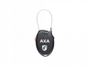 Antifurt Cablu AXA ROLL cablu retractabil Cifru 1.6mm/75cm - Black