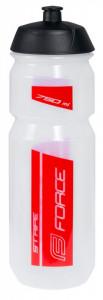Bidon Force Stripe 0.75l transparent/rosu - Img 2