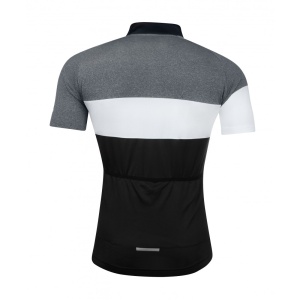 Bluza ciclism Force View maneci scurte negru/gri/alb M - Img 2