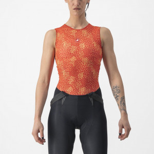 Bluza de corp fara maneci Castelli Pro Mesh 4 W SL, de dama, Portocaliu, XS