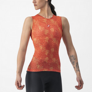 Bluza de corp fara maneci Castelli Pro Mesh 4 W SL, de dama, Portocaliu, S - Img 3