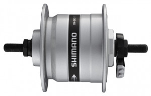 BUTUC CU DINAM SHIMANO DH-3N31-NT 6V/3.0W 28H OLD 100MM AX 140MM NT INCL. SM-DH10 ARGINTIU AMBALAT IND.