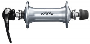 BUTUC FATA SHIMANO 105 HB-5800-S 36H OLD 100MM AX 108MM QR 133MM ARGINTIU ARGINTIU AMBALAT IND.