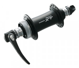 BUTUC FATA SHIMANO HB-M775L DEORE XT 36H OLD:100MM AX:108MM PT. CENTER LOCK NEGRU CU ROTOR MOUNT COVER AMBALAT IND.