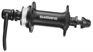 BUTUC FATA SHIMANO HB-RM35 32H OLD 100MM AX 108MM QR 133MM NEGRU PT. DISC CENTER LOCK CU PROTECTIE PT. MONTURA DISCULUI NEGRU AMBALAT IND.