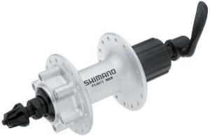 BUTUC SPATE SHIMANO FH-M475S 8/9 VIT. 36H OLD 135MM AX 146MM QR 170MM PT. ROTOR 6-SURUBURI ARGINTIU LOGO SHIMANO AMBALAT IND.