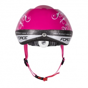 Casca copii Force FUN Flowers roz/alb/gri S (48-54 cm) - Img 7