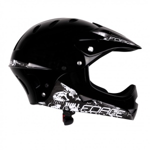 Casca Force Downhill Junior negru lucios S-M (54-58 cm) - Img 3
