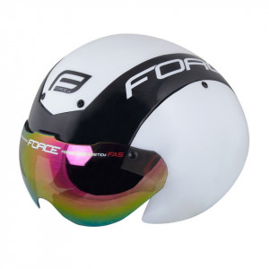 Casca Force Globe Timetrial alb/negru L-XL (58-62 cm) - Img 2