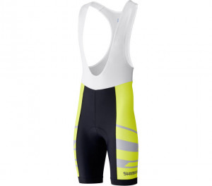COLANTI SCURTI CU BRETELE SHIMANO TEAM NEON YELLOW (SS18)