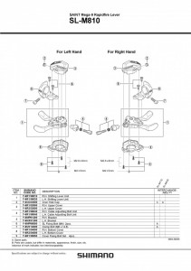 COLIER PRINDERE SL-M810 DREAPTA SHIMANO