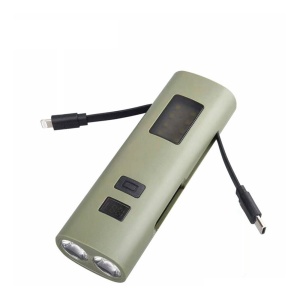 Far reincarcabil Fivestars Power Light PBL-6400, powerbank 6400 mAh, USB Type-C, kaki - Img 5