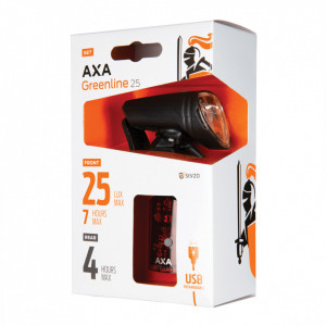 Far + stop AXA Greenline 25 Lux - 1 LED USB - Img 3