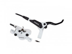 FRANA PE DISC SET ASAMBLAT SHIMANO ACERA MANETA BL-M425W(L) ETRIER BR-M395W(F) HIDRAULICA FARA ADAPTOR PLACUTE RESIN FURTUN 1000MM SM-BH59 NEGRU INCL. OLIVA & INSERTIE CONECTARE ALB AMBALAT IND.