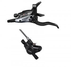 FRANA PE DISC SET ASAMBLAT SHIMANO ACERA ST-M3050(L) BR-MT400(F) FARA ADAPTOR PLACUTE RESIN FURTUN SM-BH59 1000MM NEGRU CAMASA DE SCHIMBATOR SP41 600MM. INCL. OLIVA & INSERTIE CONECTARE AMBALAT IND.