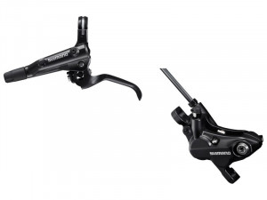 FRANA PE DISC SET ASAMBLAT SHIMANO BL-MT501(L) BR-MT520(F) FARA ADAPTOR PLACUTE RESIN (FARA ARIPIOARE) INCL. OLIVA SI INSERTIE CONECTARE FURTUN SM-BH90-SS 1000MM NEGRU AMBALAT IND.