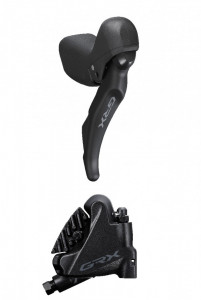 FRANA PE DISC SET ASAMBLAT SHIMANO ST-RX600(R) BR-RX400(R) PLACUTE RESIN CU ARIPIOARE DE RACIRE CABLU 2200MM FURTUN 1700MM SM-BH90 OT-SP41 600/300MM AMBALAT IND.