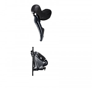 FRANA PE DISC SET ASAMBLAT SHIMANO ULTEGRA ST-R8020(L) BR-R8070(F) HIDRAULICA PT. ROTOR 140MM PLACUTE RESIN (CU ARIPIOARE DE RACIRE) CABLU SCHIMBATOR 1800MM CAMASA SP41 600MM FURTUN SM-BH90 1000MM NEGRU AMBALAT IND.