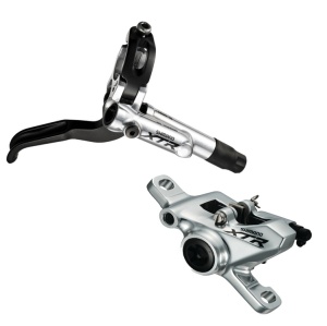 FRANA PE DISC SHIMANO XTR SET ASAMBLAT BL-M985(S) BR-M985(F) PT. POST MOUNT PLACUTE RESIN (FARA ARIPIOARE DE RACIRE) FARA ROTOR FURTUN SM-BH90-SB 1000MM EXTRA OLIVA SI INSERTIE CONECTARE VRAC