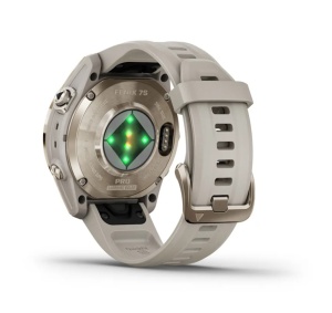 GARMIN Fenix 7S PRO 42mm - Sapphire Solar, Soft Gold, curea Light Sand - Img 12