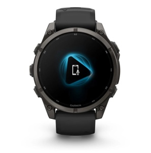 Garmin Fenix 9 - 47mm Titan DLC Carbon grey cu curea neagra din silicon - Img 6