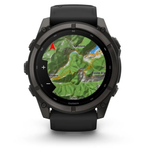 Garmin Fenix 9 - 51mm Titan DLC Carbon grey cu curea neagra din silicon - Img 6