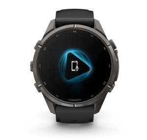 Garmin Fenix 9 Pro - inReach, 43mm Titan DLC Carbon Gray cu curea din silicon Black/Pebble Gray - Img 11