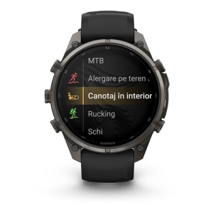 Garmin Fenix 9 Pro - inReach, 47mm Titan DLC Carbon Gray cu curea din silicon Black/Pebble Gray - Img 5