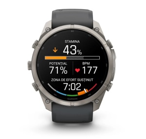 Garmin Fenix 9 Pro - inReach, 51mm Titan, cu curea din silicon Graphite/negru - Img 3