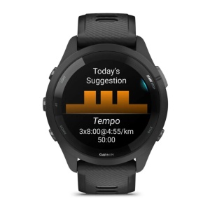 Garmin Forerunner 265 Ramă şi carcasă neagră cu curea din silicon neagră/gri pudră - Img 4
