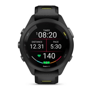Garmin Forerunner 265S Ramă şi carcasă neagră cu curea din silicon neagră/Amp Yellow - Img 2